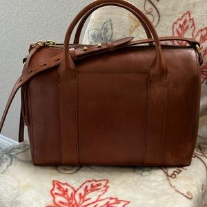 Madewell The Prague Satchel In English Saddle